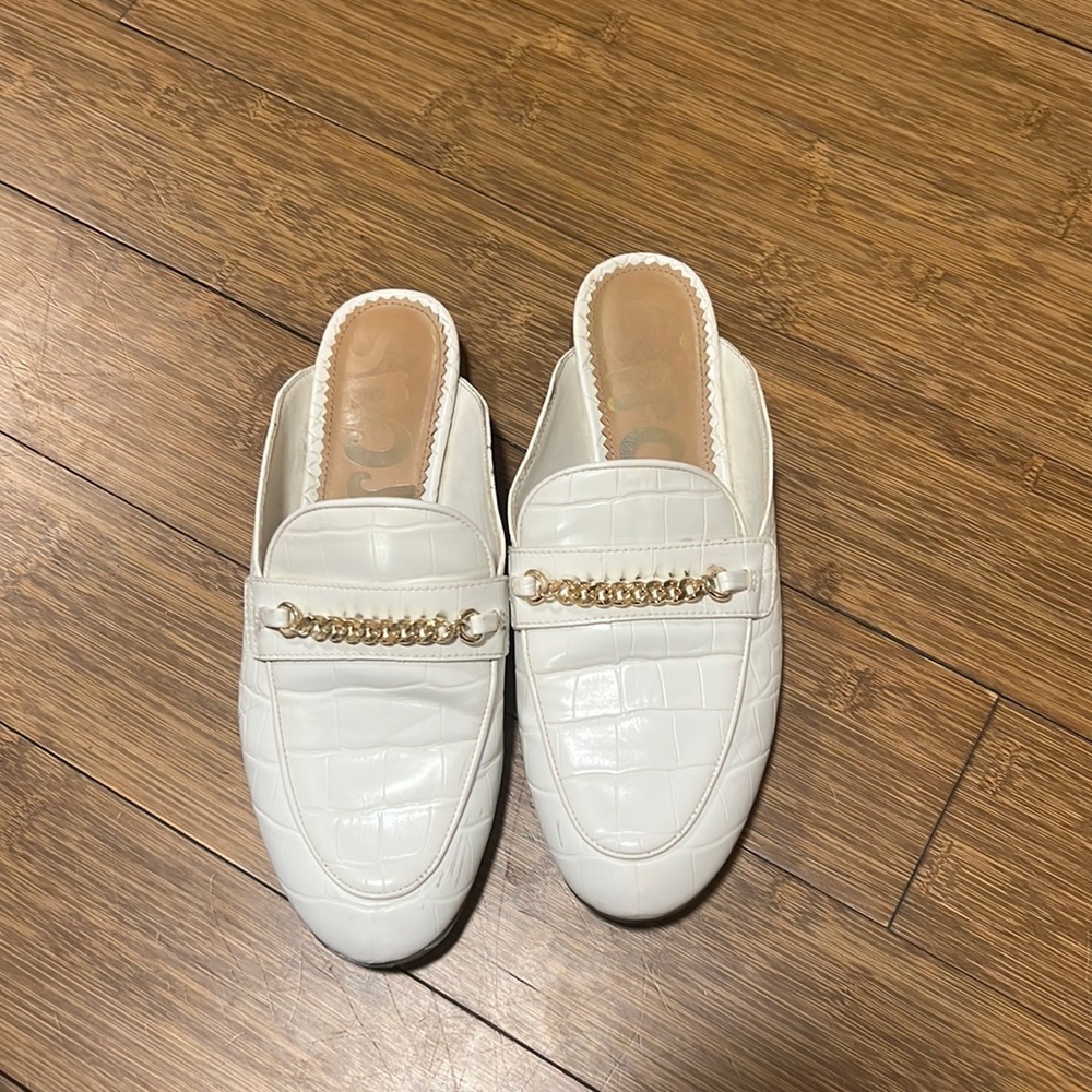 Alligator feaux leather Sam Edelman Circus Mules. Women’s size 8.